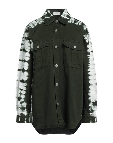 P.A.R.O.S.H. Patterned shirts & blouses Military green 100% Cotton