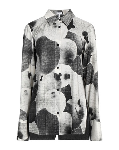 LOEWE Camisas y blusas estampadas Negro 100% Lana