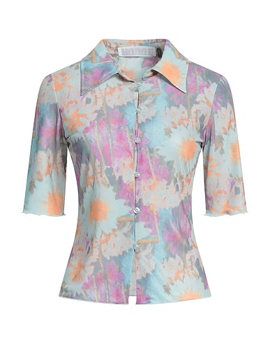 ROTATE BIRGER CHRISTENSEN Shirts Turquoise 90% Polyester, 10% Elastane