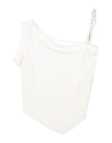 L:Ú L:Ú by MISS GRANT Top Bianco 66% Viscosa, 31% Poliestere, 3% Elastan