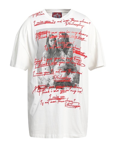 PHILOSOPHY di LORENZO SERAFINI T-shirt Bianco 100% Cotone