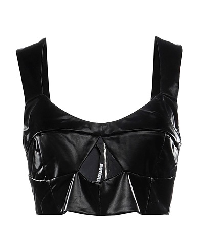 ROTATE BIRGER CHRISTENSEN Bustier Black 95% Polyester, 5% Elastane, Polyurethane