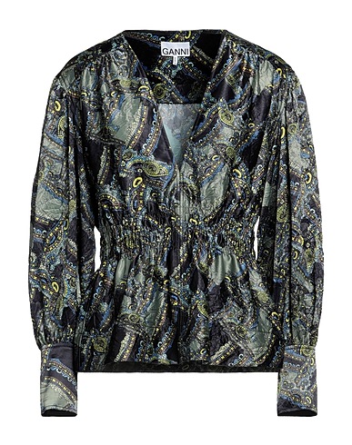 GANNI Top Military green 95% Recycled polyester, 5% Elastane