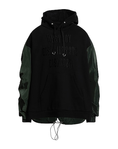 JOHN RICHMOND Hooded track jacket  Black 100% Cotton, Polyamide