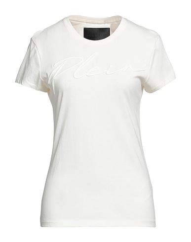 PHILIPP PLEIN T-shirt Ivory 100% Cotton, Polyester