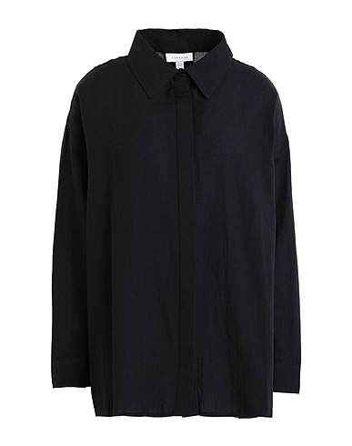 TOPSHOP Solid colour shirts & blouses Black 100% Cotton