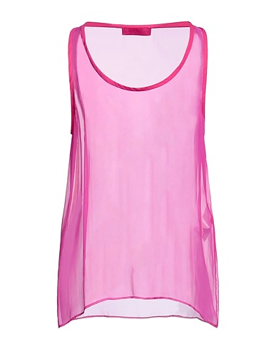 VALENTINO GARAVANI Silk top PINK PP COLLECTION Fuchsia 100% Silk