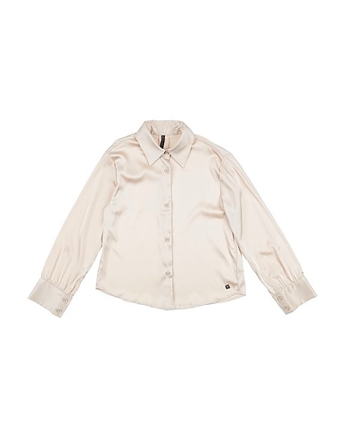 MANILA GRACE Однотонные рубашки и блузки Бежевый 65% Нейлон, 30% Полиэстер, 5% Эластан