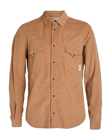 BERNA Solid color shirt Beige 100% Cotton