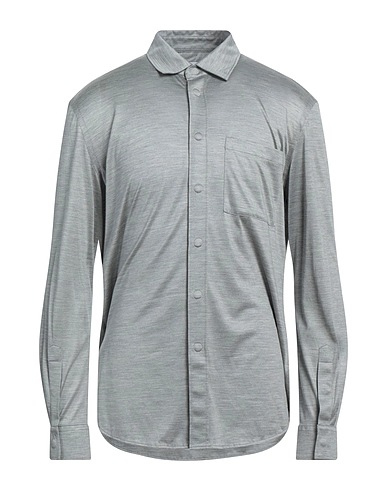 BURBERRY Solid color shirt Grey 100% Silk