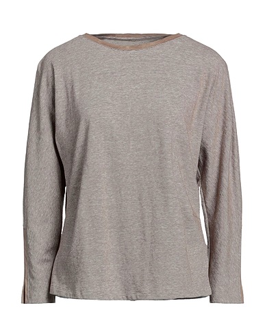 PUROTATTO T-shirt Taupe 100% Cotton