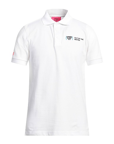 APRÈS SURF Polo shirt White 95% Cotton, 5% Elastane