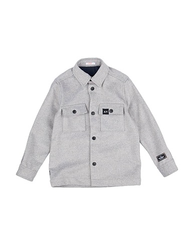 SUN 68 Solid colour shirt Grey 70% Polyester, 30% Wool