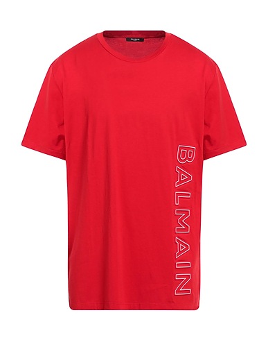 BALMAIN T-shirt Red 100% Cotton