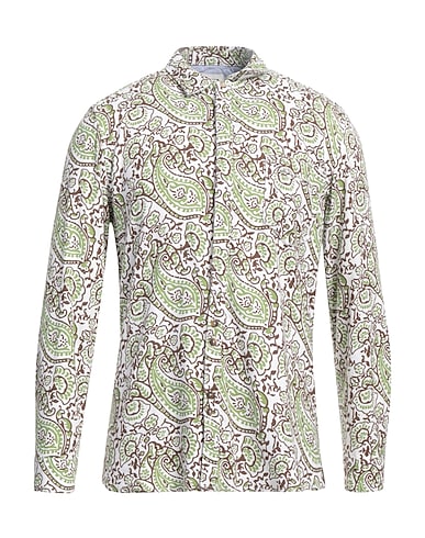BERNA Patterned shirt Light green 100% Cotton