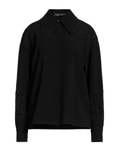 PROENZA SCHOULER Solid colour shirts & blouses Black 70% Triacetate, 30% Polyester
