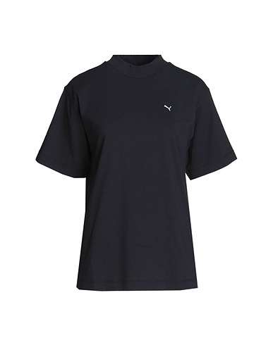 PUMA Basic T-Shirt YONA SUNPO Mock Neck Tee Schwarz 100% Baumwolle