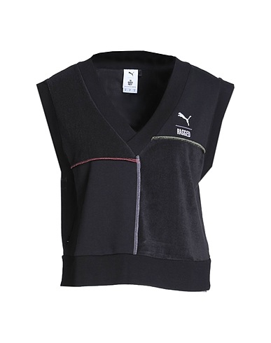 PUMA x THE RAGGED PRIEST Sweatshirt PUMA X TRP Vest TR Black 100% Cotton, Polyester