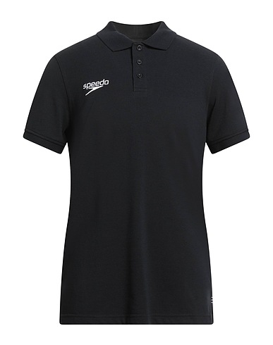 SPEEDO Polo shirt Black 65% Polyester, 35% Cotton