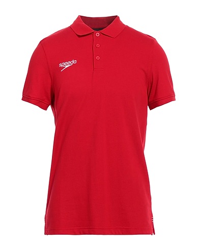 SPEEDO Polo shirt Red 65% Polyester, 35% Cotton