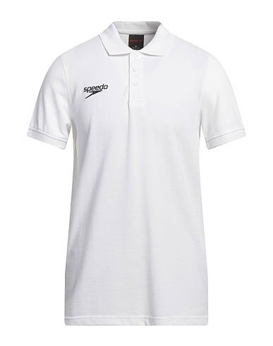 SPEEDO Polo shirt White 65% Polyester, 35% Cotton
