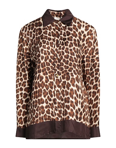 P.A.R.O.S.H. Patterned shirts & blouses Brown 100% Silk