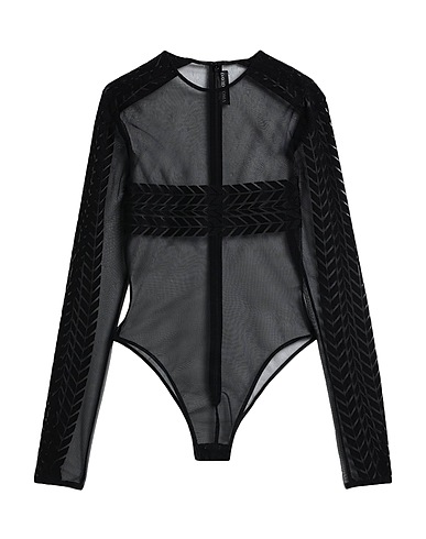 DAVID KOMA TOPS & TEES Black 60% Cotton, 20% Polyamide, 20% Polyester