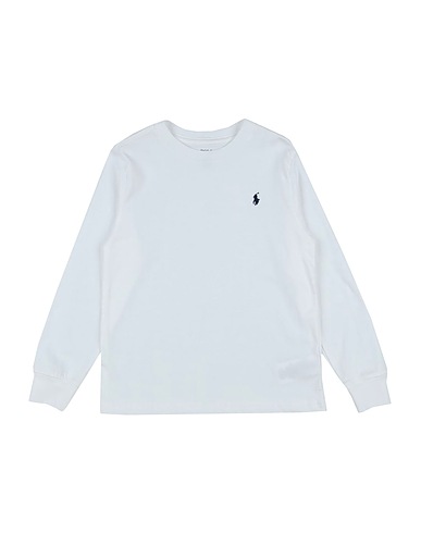 POLO RALPH LAUREN T-shirt LS CN-KNIT SHIRTS-T-SHIRT
 White 100% Cotton