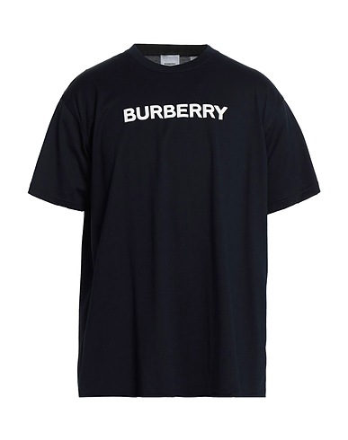 BURBERRY T-shirt Bleu nuit 100% Coton, Élasthanne