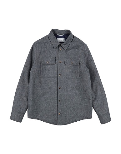 BRUNELLO CUCINELLI Einfarbiges Hemd Grau 89% Wolle, 6% Seide, 5% Kaschmir