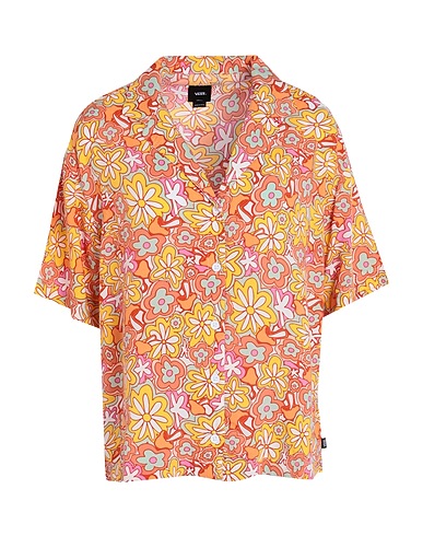 VANS Floral shirts & blouses RESORT FLORAL SS WOVEN
 Orange 100% EcoVero™ viscose