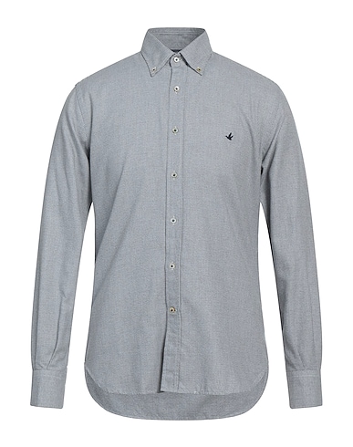 BROOKSFIELD Patterned shirt Charcoal 100% Cotton