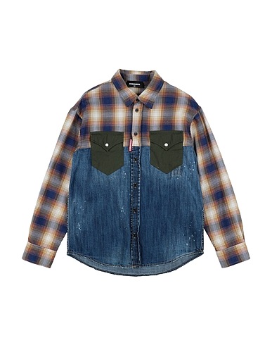 DSQUARED2 Jeanshemd Blau 100% Baumwolle