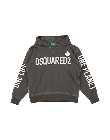 DSQUARED2 Hooded sweatshirt Lead 100% Cotton, Elastane