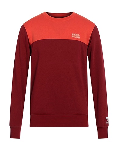 JACK & JONES Sweatshirt Brick red 65% Polyester, 35% Cotton