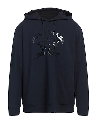 PAUL & SHARK Hooded sweatshirt Navy 70% Cotton, 24% Polyester, 6% Elastane