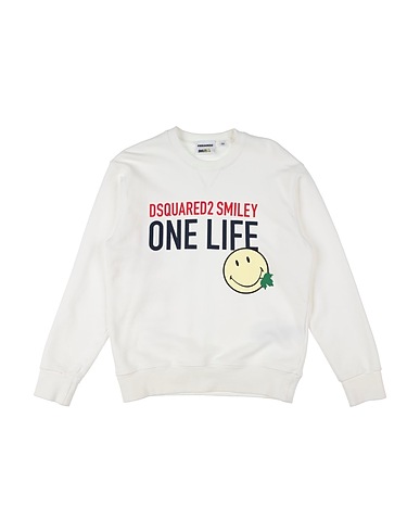 DSQUARED2 Sweatshirt Off white 100% Cotton, Elastane
