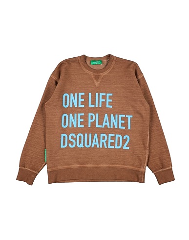 DSQUARED2 Sweatshirt Brown 100% Cotton, Elastane