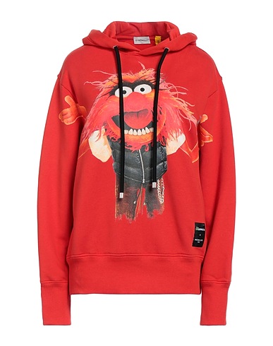 MONCLER Hooded track jacket  Red 100% Cotton
