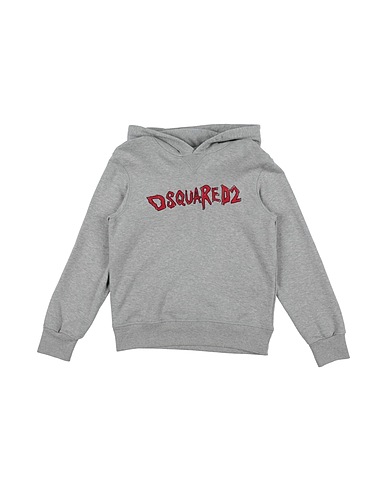 DSQUARED2 Hooded track jacket  Grey 100% Cotton