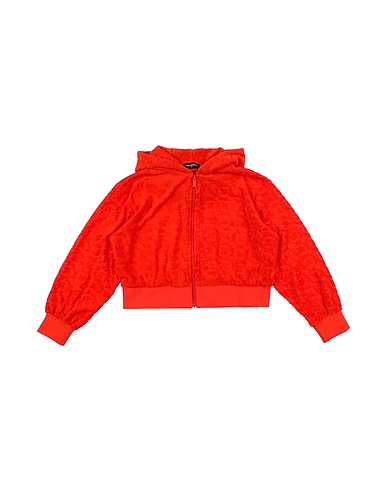 DSQUARED2 Hooded track jacket  Orange 65% Cotton, 35% Polyester