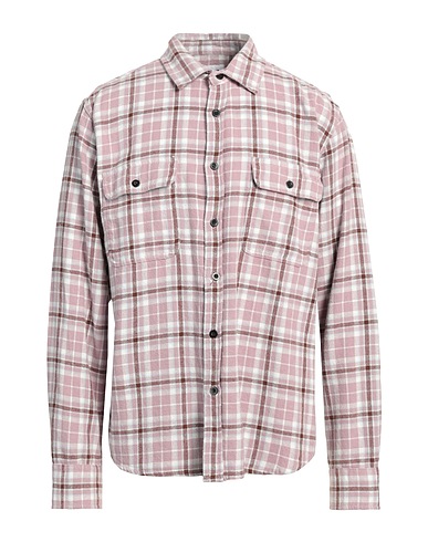 OBEY Checked shirt Mauve 100% Organic cotton