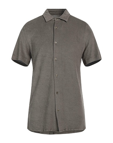 MAJESTIC FILATURES Camicia tinta unita Verde militare 50% Cotone organico, 50% Modal
