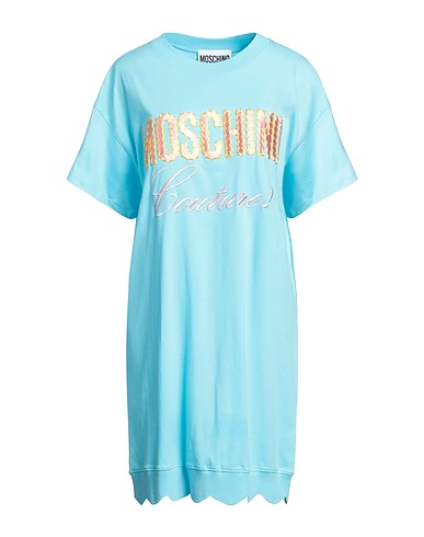 MOSCHINO Kurzes Kleid Tūrkis 100% Baumwolle