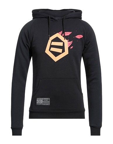 DOLLY NOIRE Hooded track jacket  Black 70% Cotton, 30% Polyester