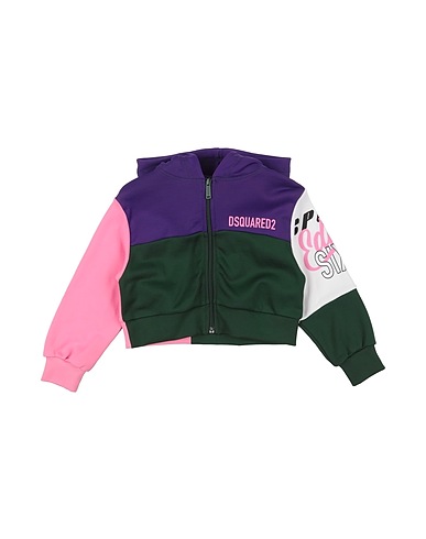 DSQUARED2 Hooded track jacket  Purple 55% Polyamide, 45% Cotton, Elastane