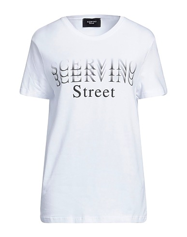 SCERVINO T-shirt Blanc 95% Coton, 5% Élasthanne