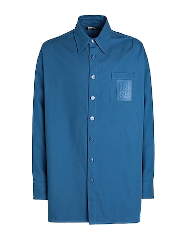 RAF SIMONS Solid color shirt Blue 100% Cotton