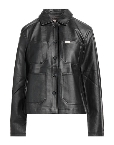 BRIXTON Solid colour shirts & blouses Black 100% Polyurethane, Polyester