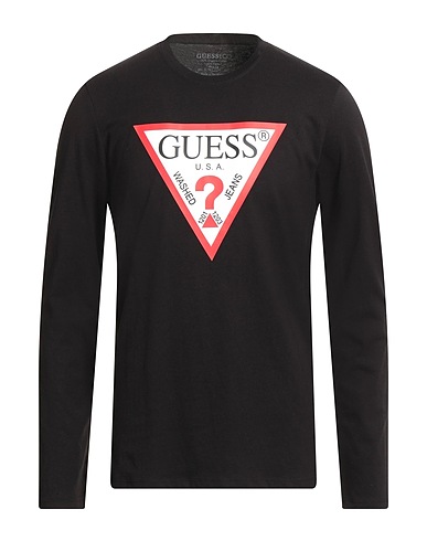 GUESS T-shirt Black 100% Cotton